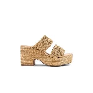 House Of Harlow 1960 x Revolve 'Birdie' Beige Raffia Heel Size 7